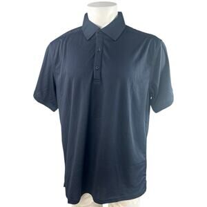 NEW Quince Men's Blue Short Sleeve Collared Button Golf Polo Shirt Top Size XL